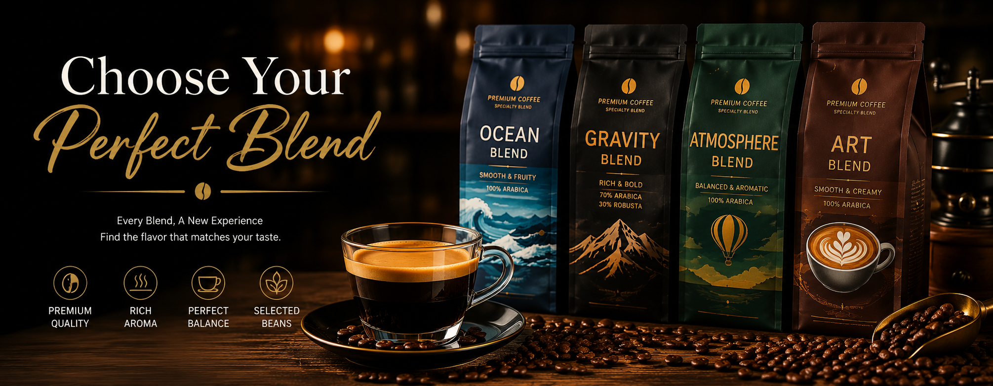 Coffee packaging roast level guide